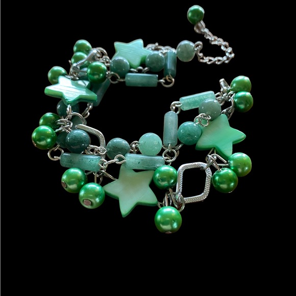 Bracelet, Green Aventurine Mix Beads - Picture 8 of 9